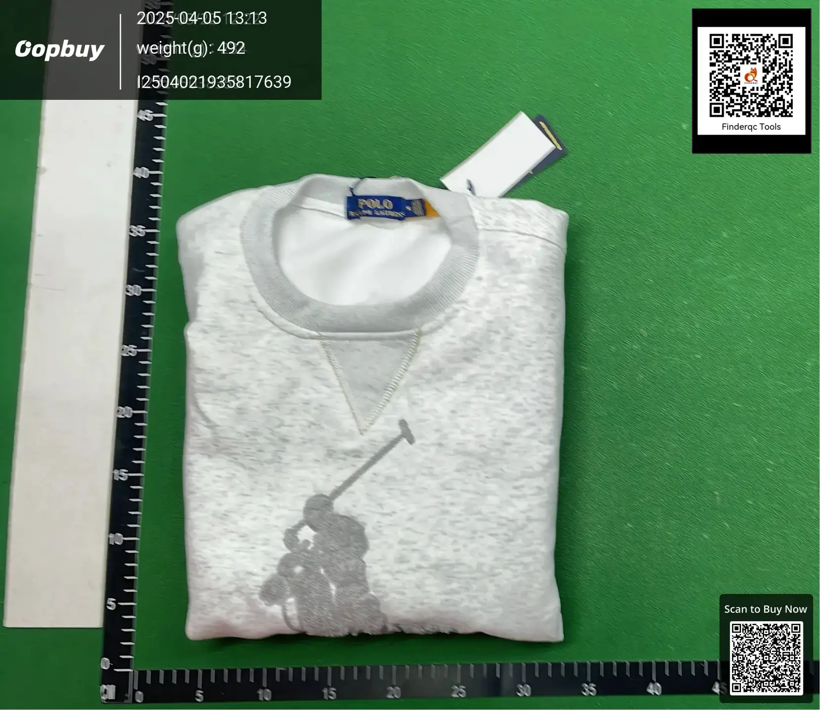 (Real shot) RL Ruff Chao Brand Sweater Pure Cotton Thin Round Neck Pullover Embroidered Sweater Autumn and Winter Long Sleeve T-Shirt