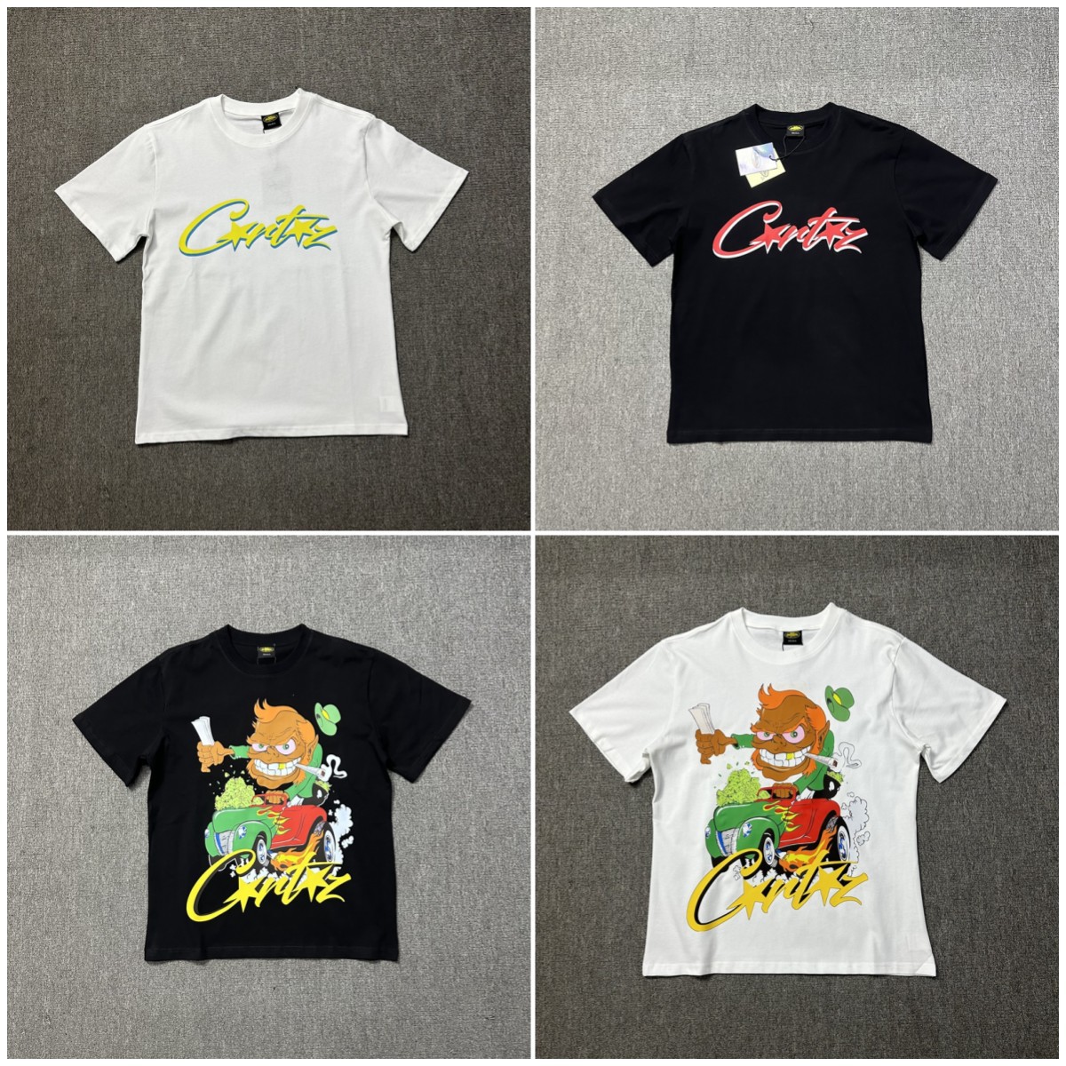 Fun Smoking Old Man Letter Print Summer Trendy Brand Unisex Loose Casual Versatile Short-Sleeve T-Shirt