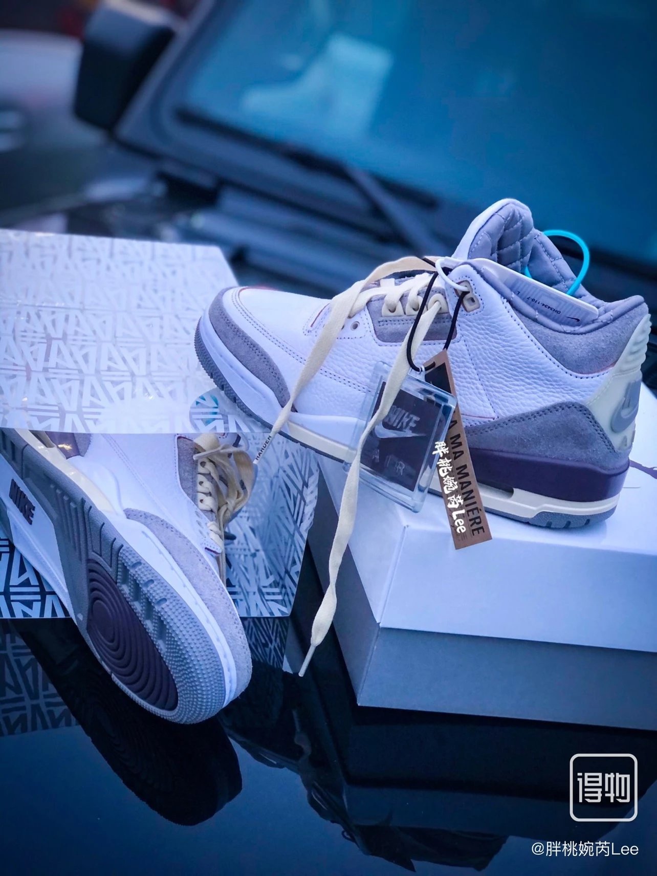 【纯原天花板、长期有货】A Ma Maniere x Air Jordan 3 米白灰篮球鞋
