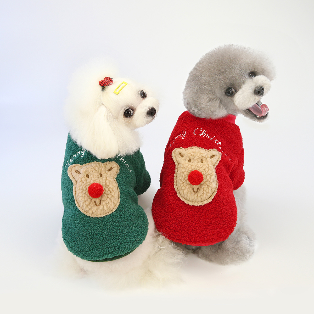 Pet clothes autumn and winter New dog clothes 20 Christmas teddy fleece pet clothing winter thick fleece