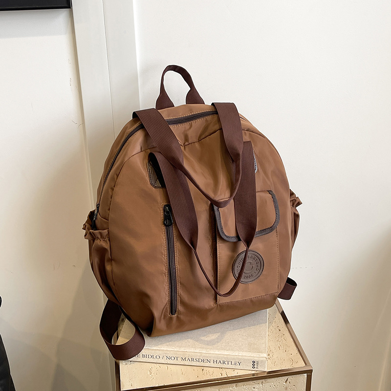 2024 New Fashion Autumn and Winter Simple All-match Large Capacity Backpack Travel Backpack Portable Shoulder Bag Schoolbag