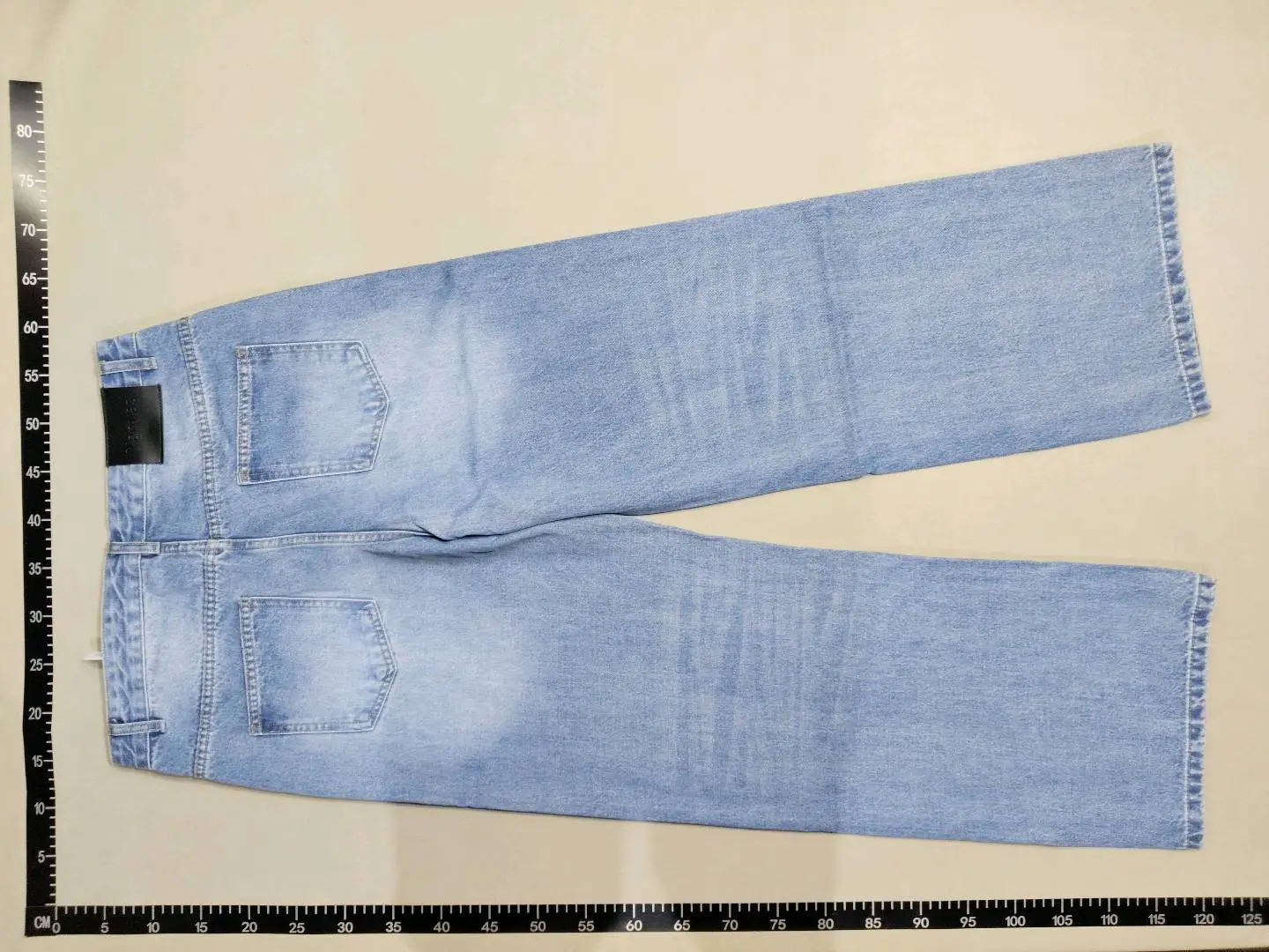 Xanvas Ice Blue Heavyweight 14.3oz Washed Blue Straight-Leg Flared Wide-Leg A-Line Jeans
