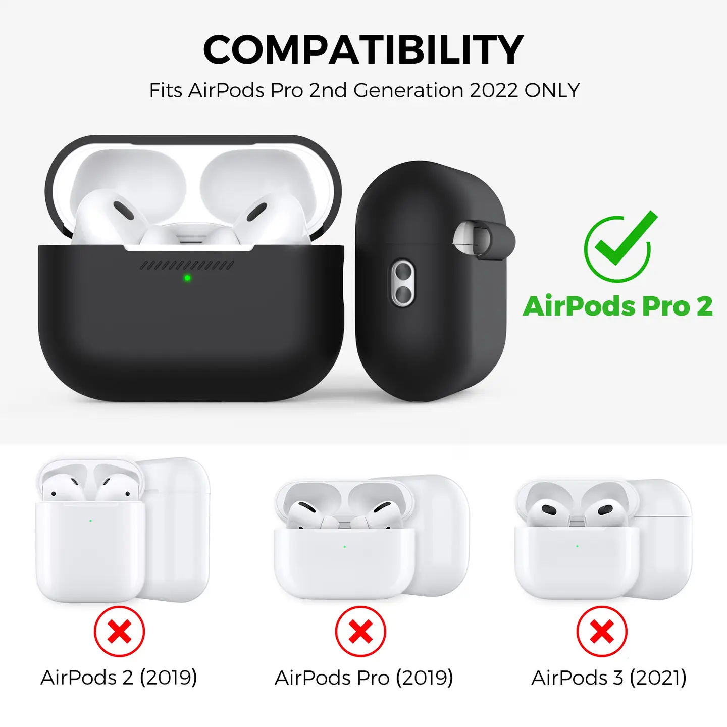 Apple Headset AirPods Pro 2 Silicone One-Piece Lanyard Lightning & Typec Dust Plug