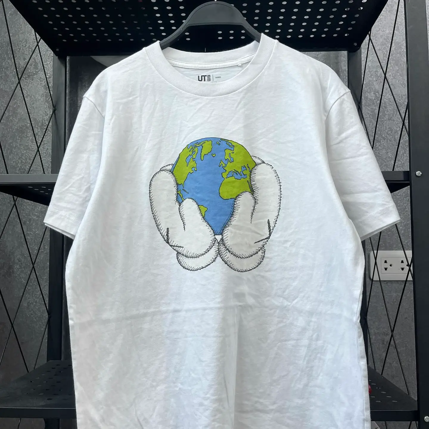 World Peace American Street Fashion Retro Vintage Design Niche Short-Sleeve Unisex Pure Cotton Crew Neck T-Shirt
