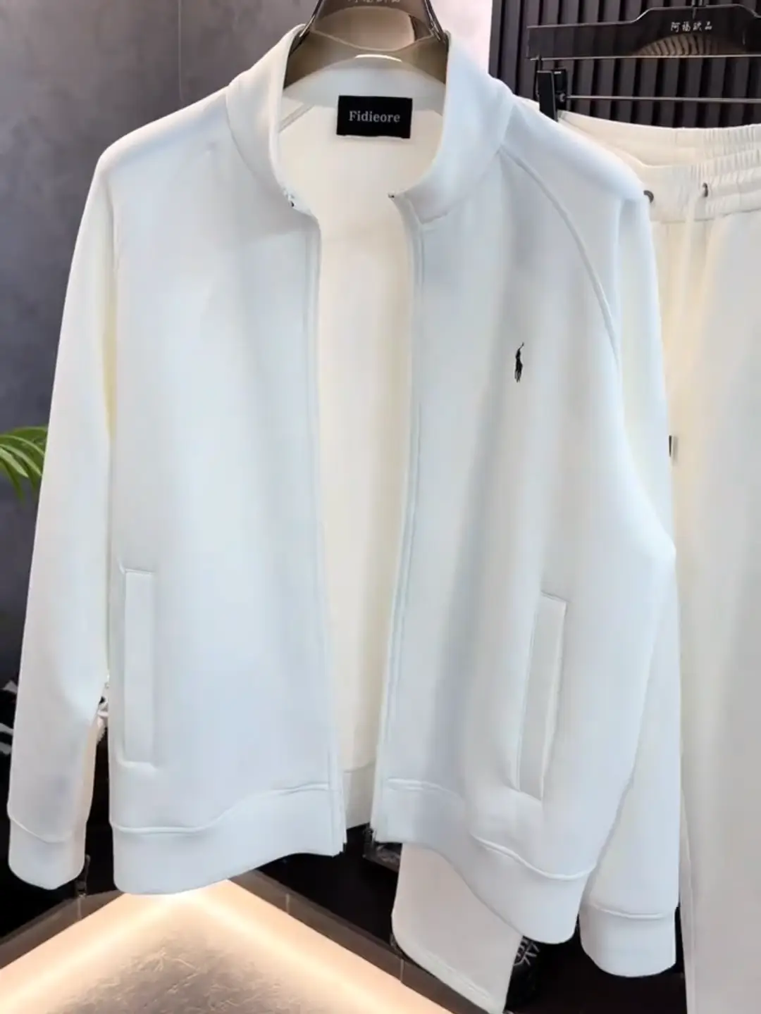 253191 Spring and Autumn Men Accessible Luxury High Quality Stand Collar Casual Sports Suit Two-piece Set High Quality Fashion All-Matching