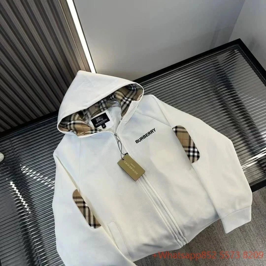 Burberry White Hooded Jacket Foto QC de WEIDIAN na Qualit.ly