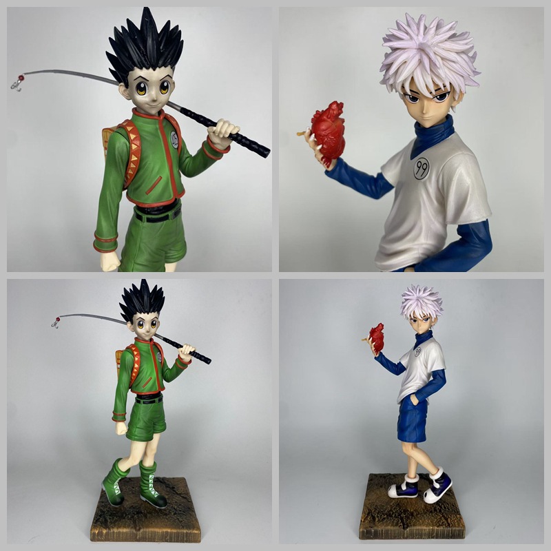 Full-Time Hunter Fishing Rod Gon and Killua Standing Pose Model Figurine Desktop Decoration Anime Figure Wholesale