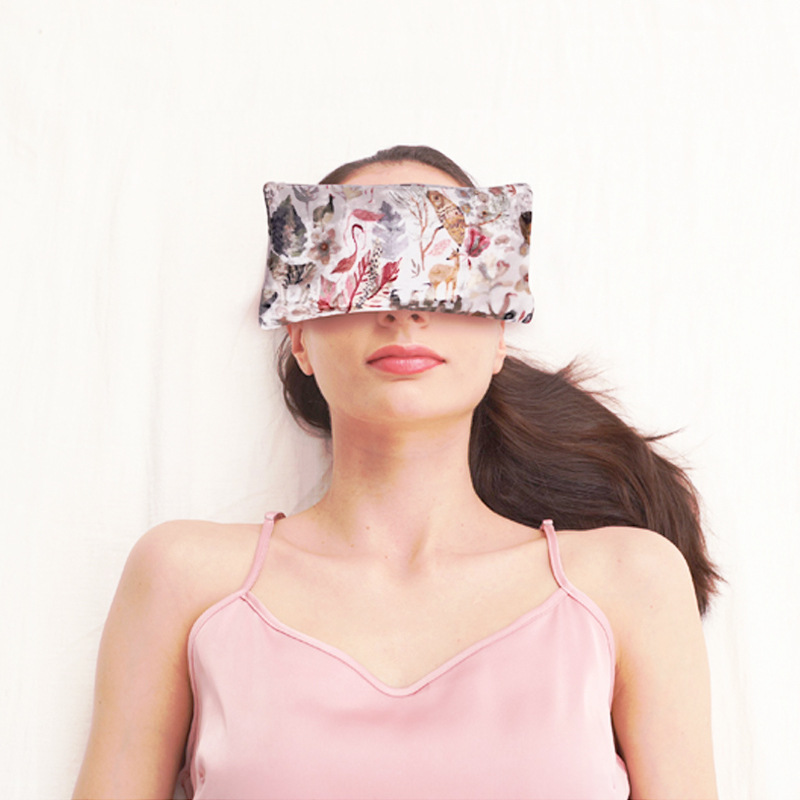 Hot compress eye mask microwave heating flaxseed filling yoga eye pillow eye warm compress shading sleep hot compress