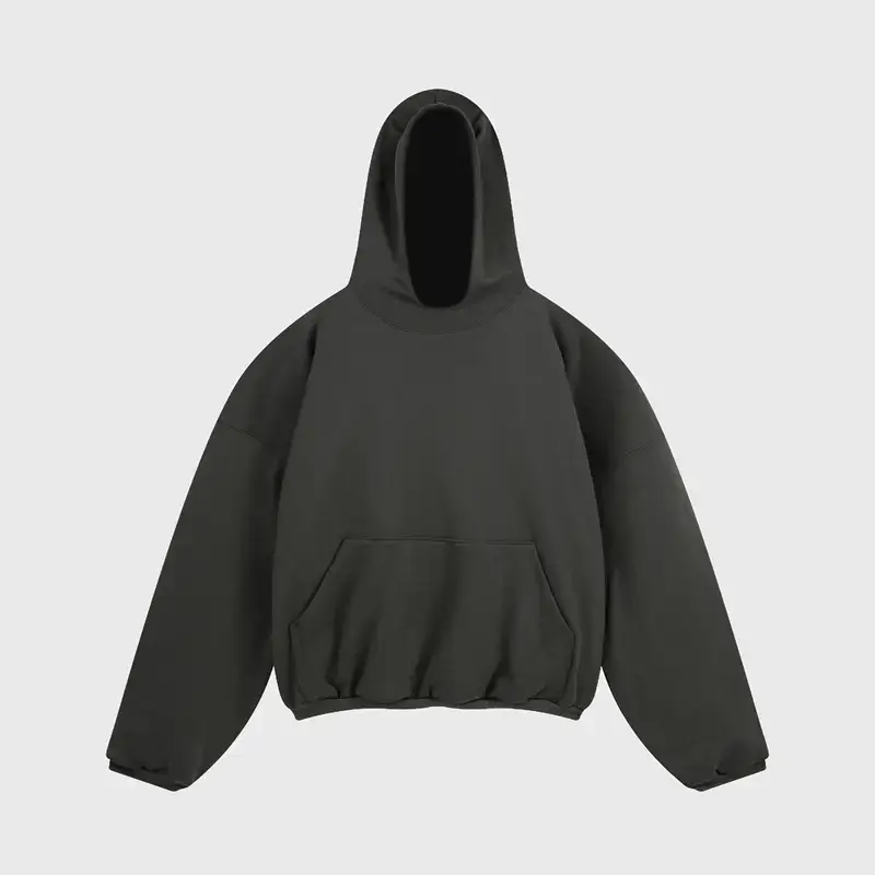 Heavy weight Double-Layer Wide Version Yeezy Kanye American Style Trendy Loose Hooded pure color Sweatshirt Men's and Women's Hoodies