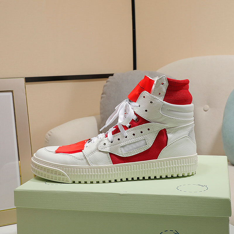 Foreign Trade European and American Off Trendy Brand Casual Sneakers for Men and Women Sports Youth Hip-Hop White Breathable High-Top Couple Shoes Ow