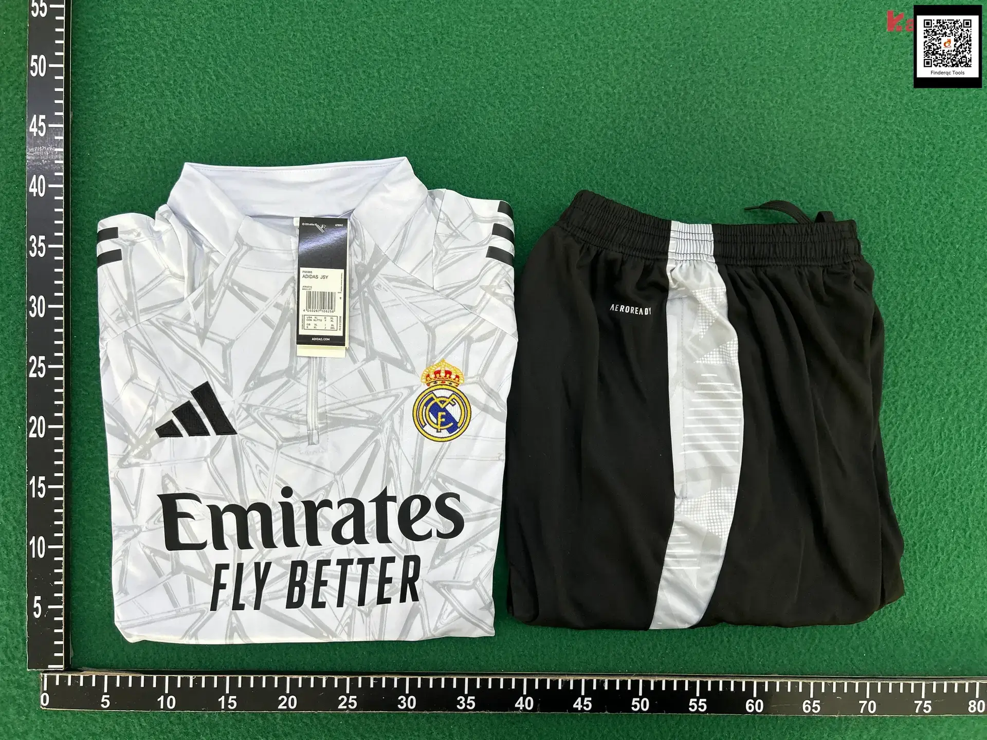 2425 Real Madrid Football Training Suit Half-Zip Long-Sleeved Suit Cristiano Ronaldo Jacket Jacket Appearance Uniform Jersey Fan Version
