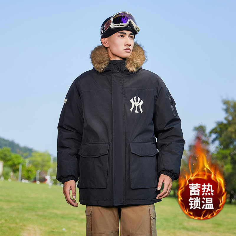 2025 Winter New down Jacket Warm Windproof Hooded Couple Fashion Casual Trendy Loose Top Coat