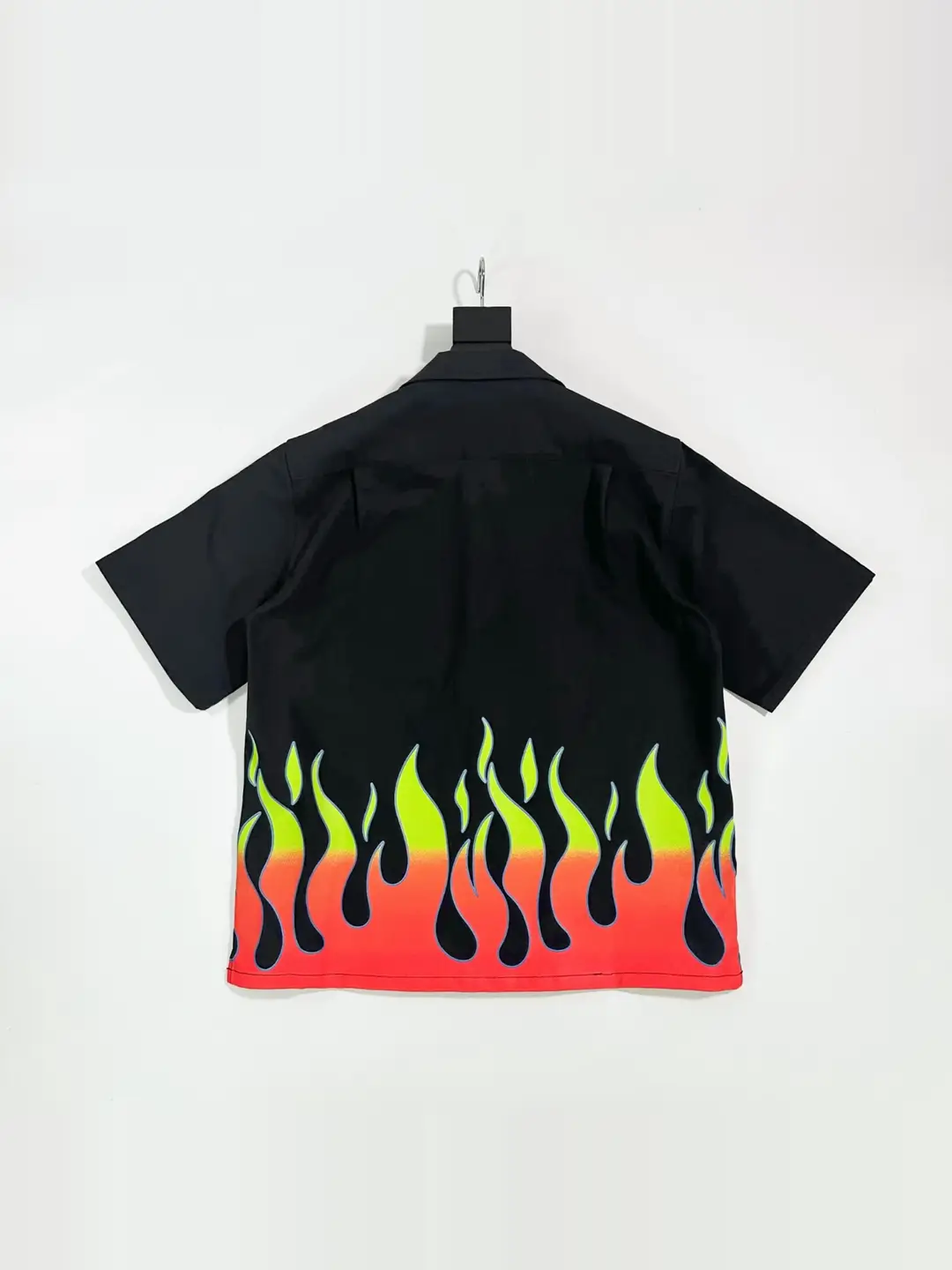 Gallery Dept Parker Flame Black Red Flame American retro High Street Cuban Collar Short Sleeve shirt