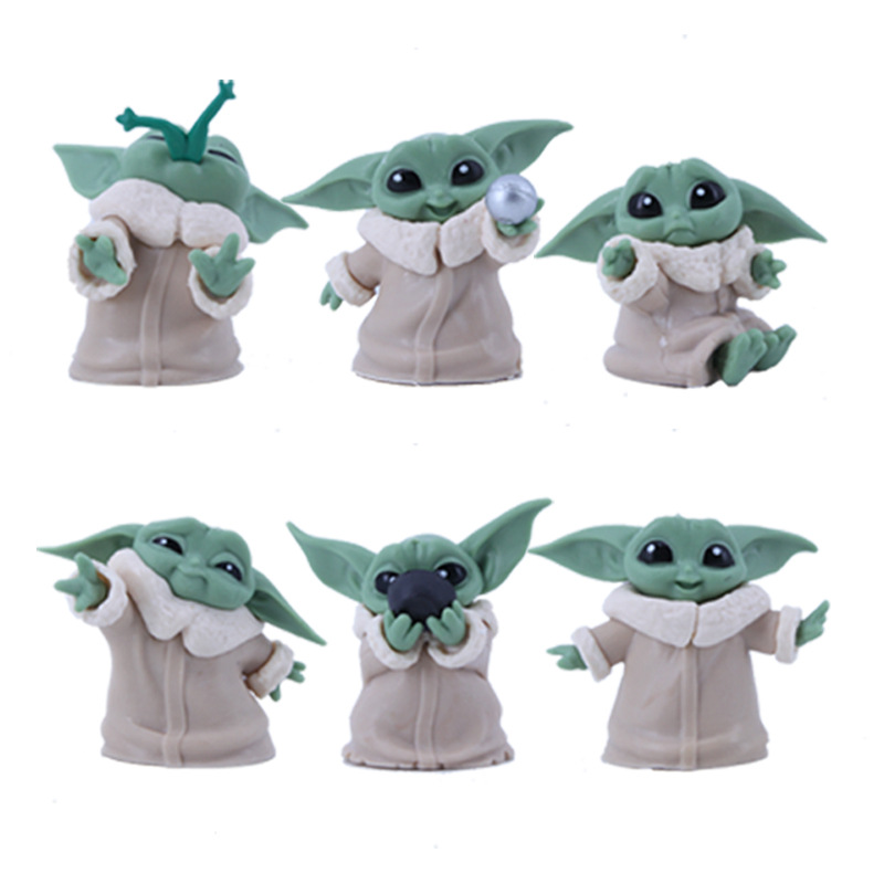6 Yoda Baby Hand Star Wars Mandalorian Car Ornaments Bag 5-6cm High Quality Edition Doll