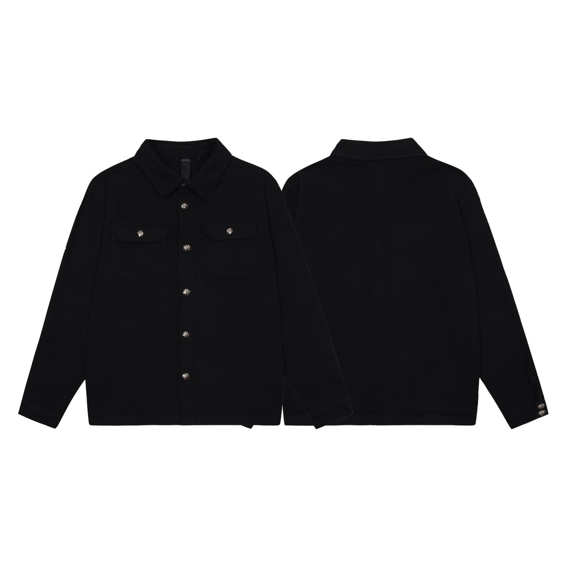 2024 Correct Version Chrome Hearts Jacket with a Stylish Lapel Black Top New Model