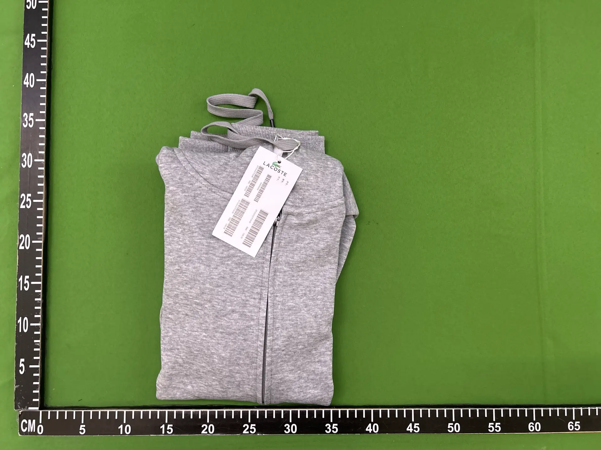 Lacoste Full Zip Hoodie Grey