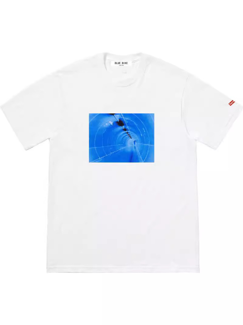 24SS Tunnel Tee Tunnel Underground Passage Short-sleeved Men's Photo Printed T-shirt Men's and Women's Couples Fashion