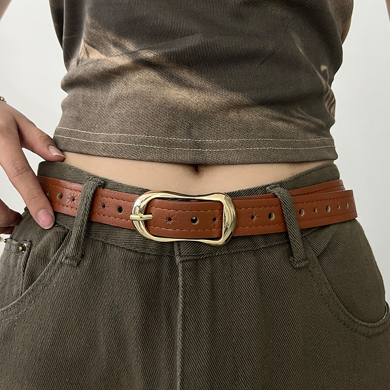 Belt Korean Ins Women's Jeans South Korea Belt Fashion Decoration Student Retro Simple All-match Belt