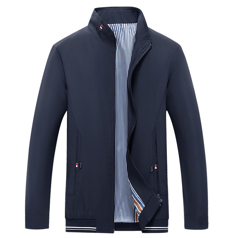Spring and Autumn jacket men's baseball uniform casual dad wear middle-aged and elderly youth jacket business casual jacket 19815
