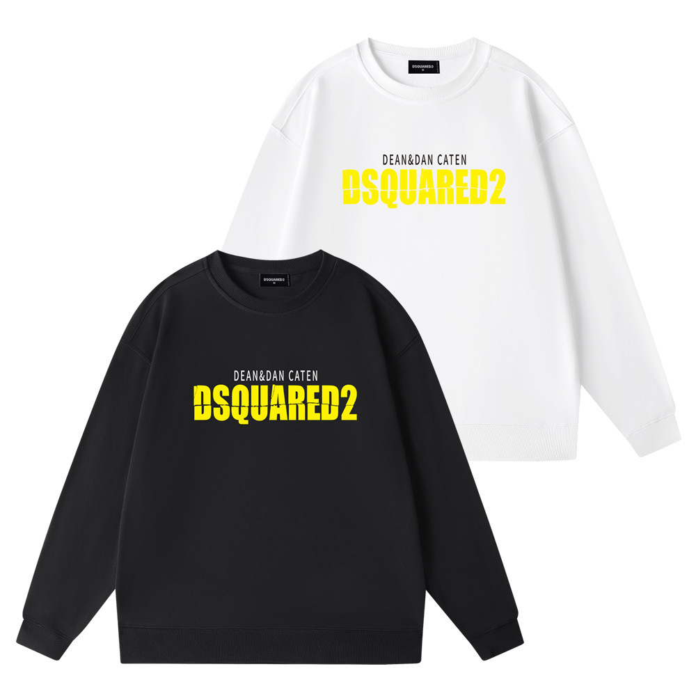 Cross-Border Export Dsq2 Men's Sweatshirt Trendy Brand Letter Print Loose Street Fashion Unisex E-Commerce Autumn Terry Foto QC da 1688 su Qualit.ly
