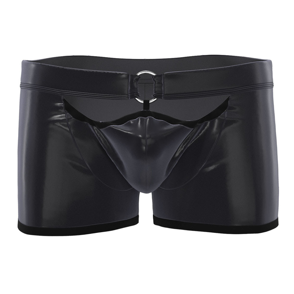 Cross-Border Products: Men's Matte Patent Leather Shorts, Sexy Soft Leather Lingerie, Odor-Free, Accurate Sizing