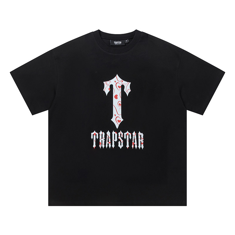Love Heart T-Pattern Letter Print Short Sleeves
