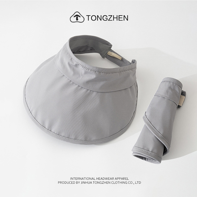 Lightweight Quick-drying Sunscreen Hat Women's Anti-ultraviolet Big-brim Sunshade Hat Foldable Empty Top Hat Outdoor Hat Riding Face Covering