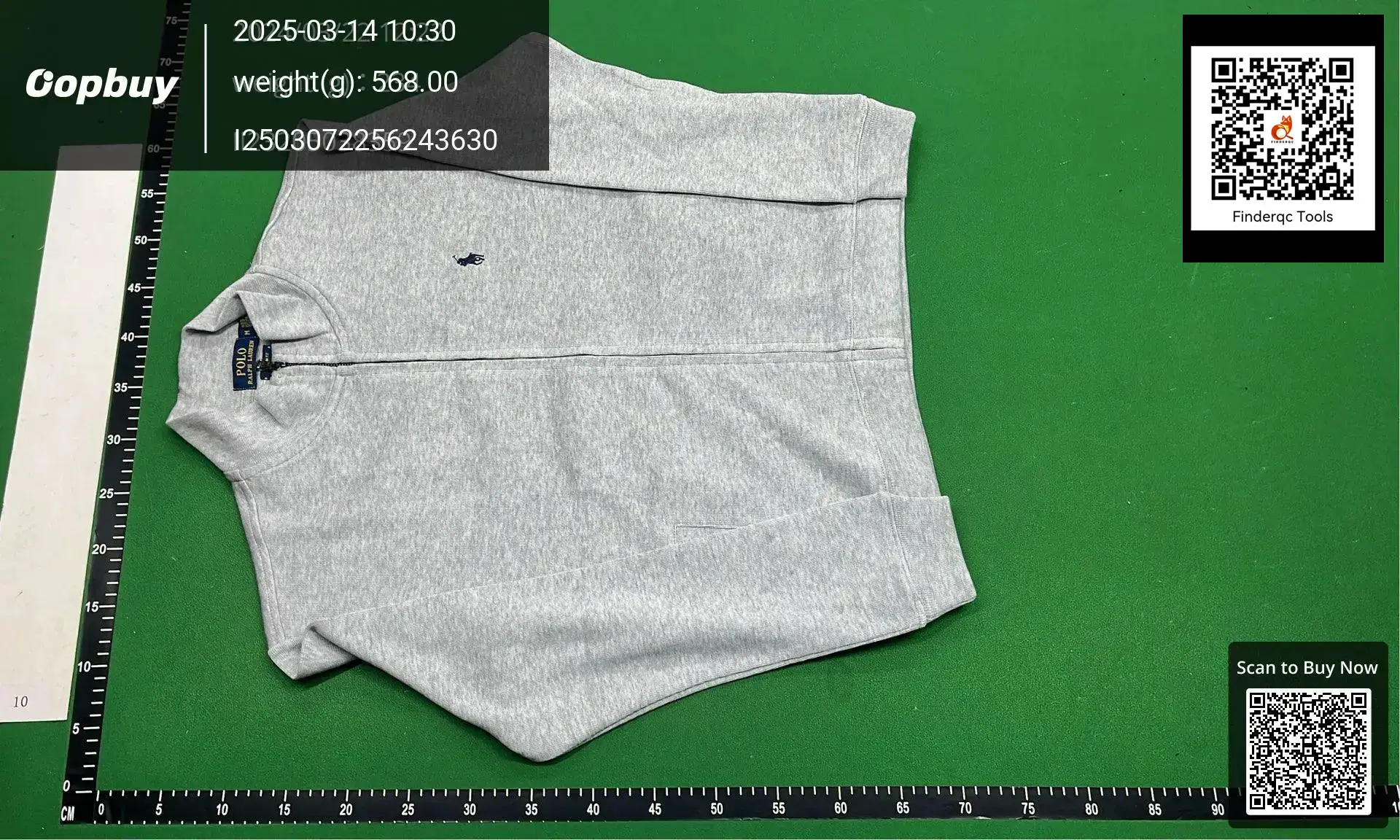 Polo Ralph Lauren Full Zip Hoodie Grey