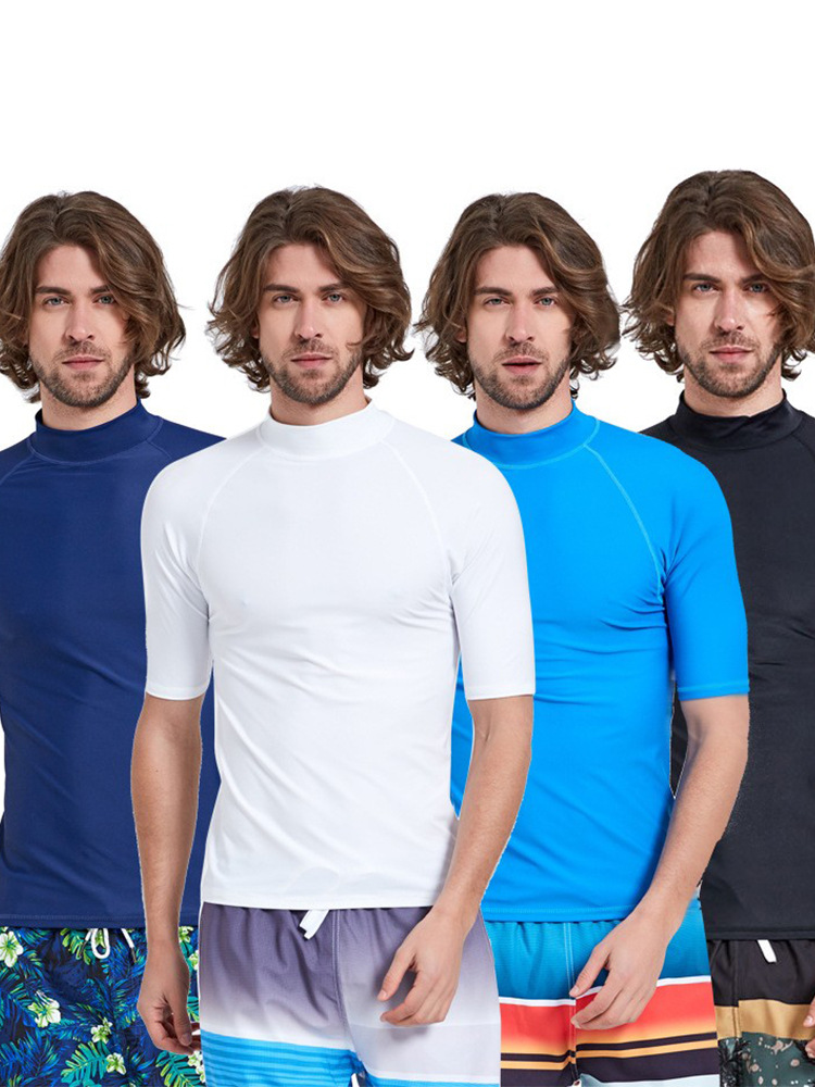 Shabbat Men's Short-sleeved Diving Suit Sunscreen Swimsuit Quick-drying Jellyfish Top Slim-fit Surfing Scuba Suit