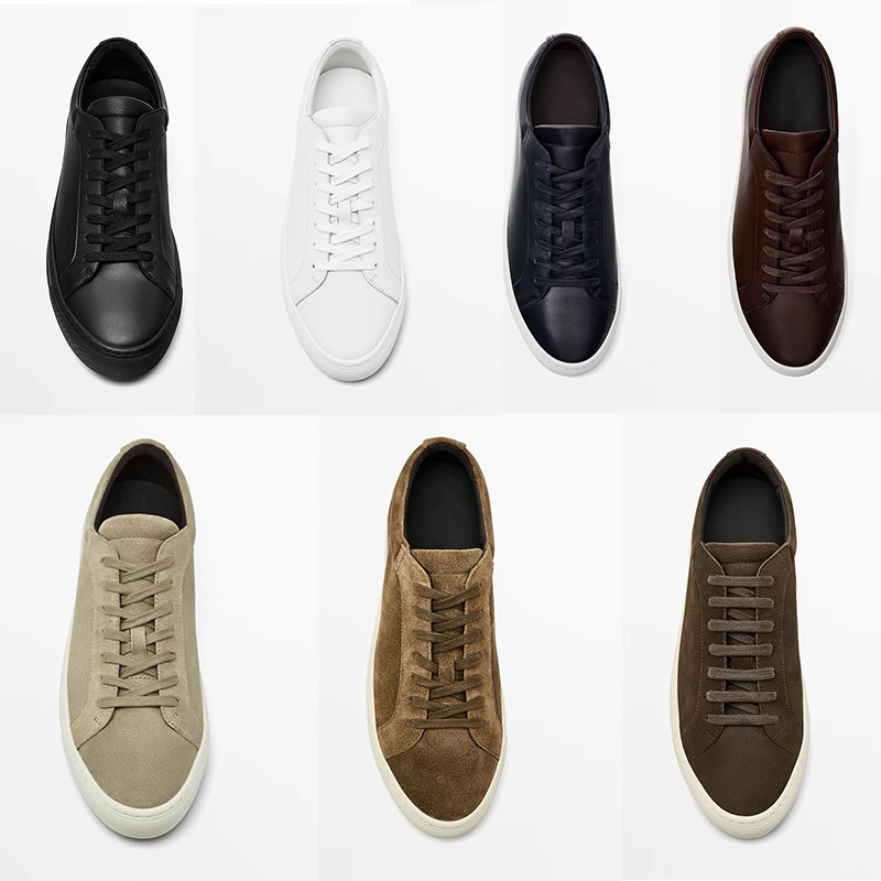MD Men's Shoes Men's Business Shoes Leather Lace-up Flat Casual Sneakers Simple Lace-up Sports Shoes QC-foto från 1688 på Qualit.ly