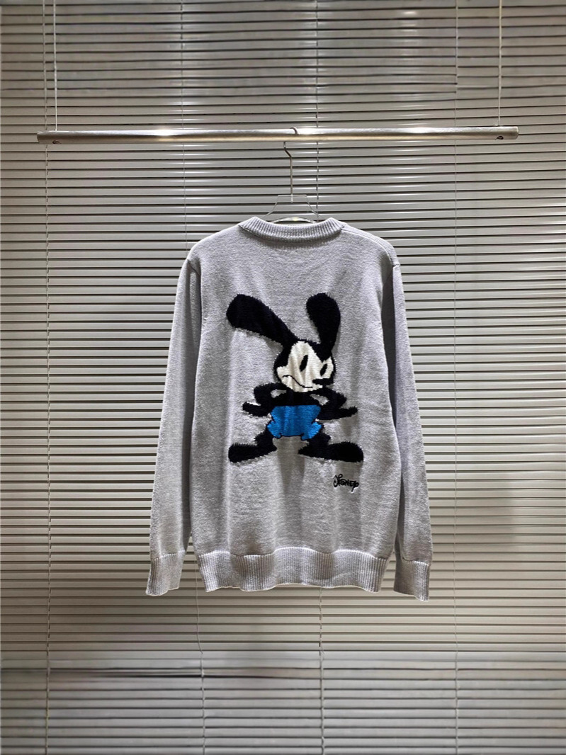 Source Manufacturer Ji Jia Mickey Co-Branded Round Neck Long-Sleeved Cartoon Jacquard Knitted Sweater for Men and Women Cross-Border Customization Foto QC da 1688 su Qualit.ly