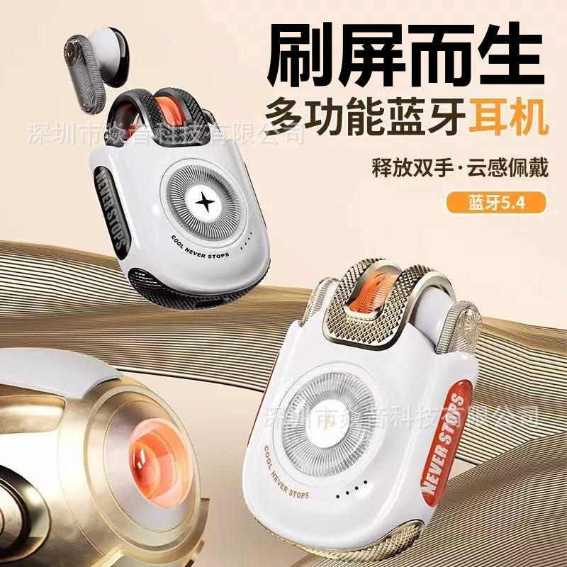 25 New Products Remote Control Bluetooth Earphones True Wireless Semi-In-Ear High-Quality Sound Selfie Tws Factory Direct Sales Noise Reduction