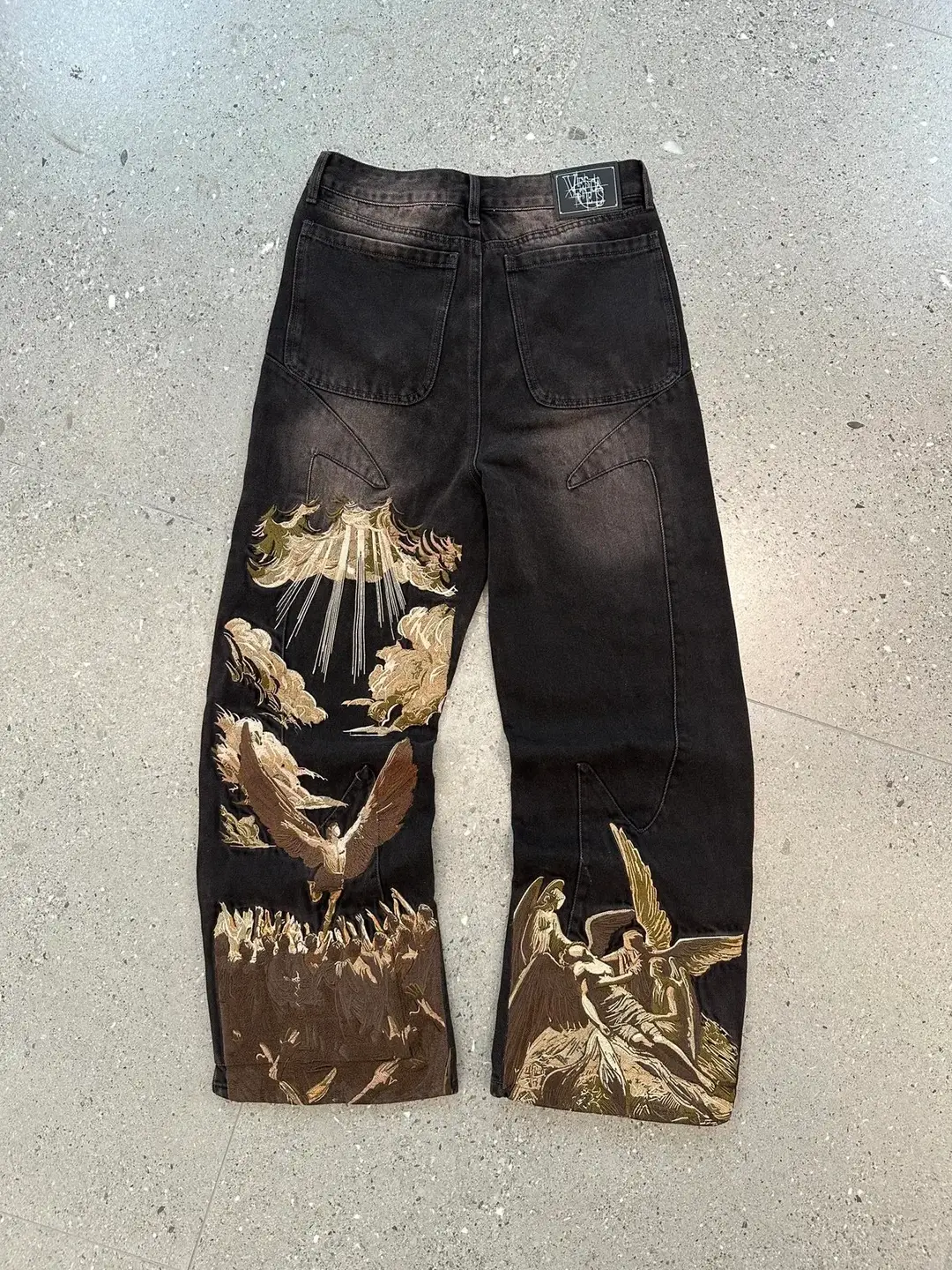 VERSACE JEANS COUTURE Embroidered Jeans