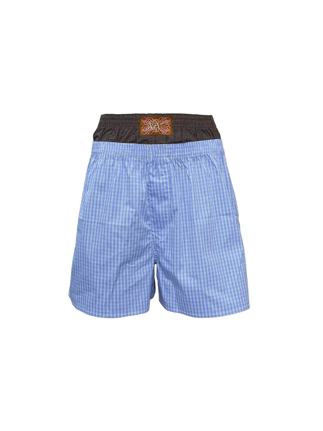 [Pccvision] 3Man0N S3X Two-Tone Patchwork Plaid Loose Cargo Pants