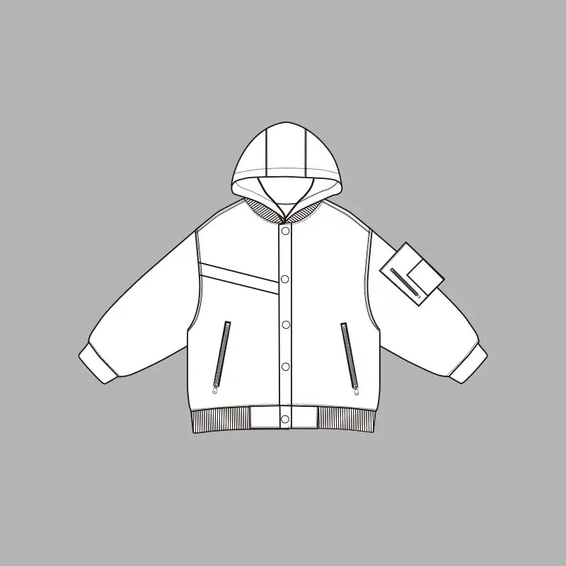 Two Color Punch Jacket - Back 528097