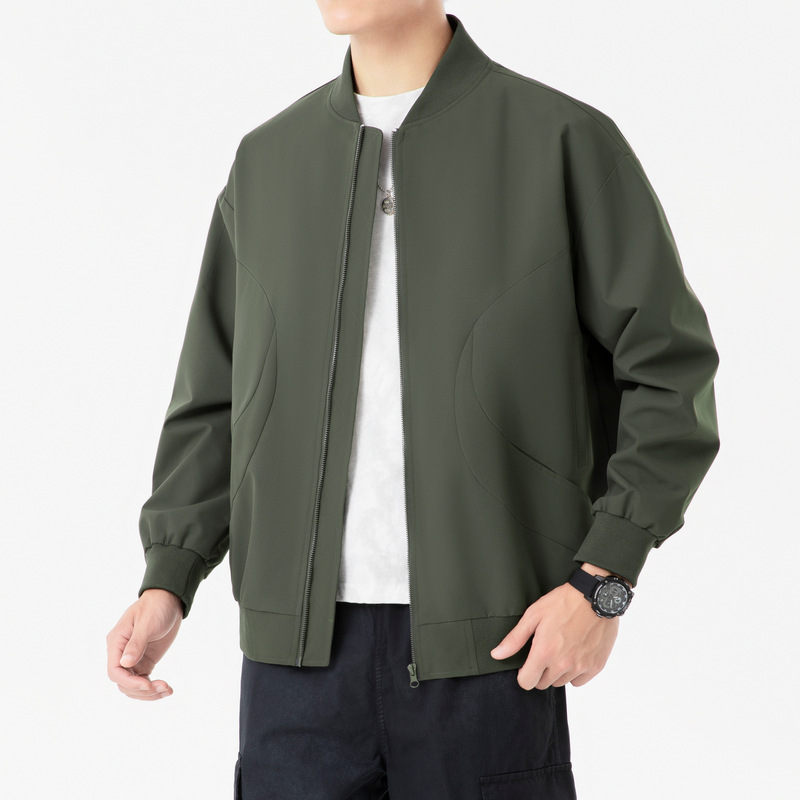 American Baseball Suit Coat Men's Spring and Autumn High-end Sense Work Bomber Jacket Boy's Spring Jacket