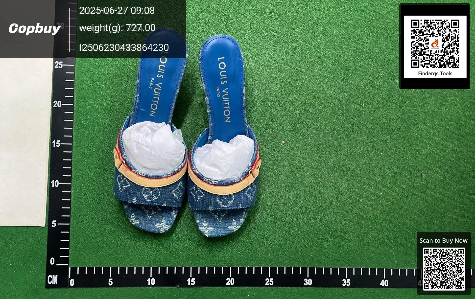 in stock New Arrival Thin-Heeled Denim Slippers Fashionable All-Match Color Matching Outer Wear Sandals Open-Toe Printed Sandals