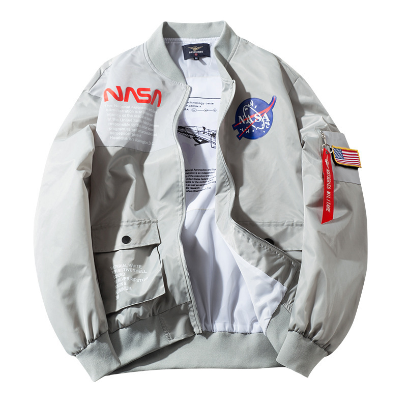 nasa Joint ma1 bomber jacket male astronaut frock coat men's and Women's Air Force One jacket European Station