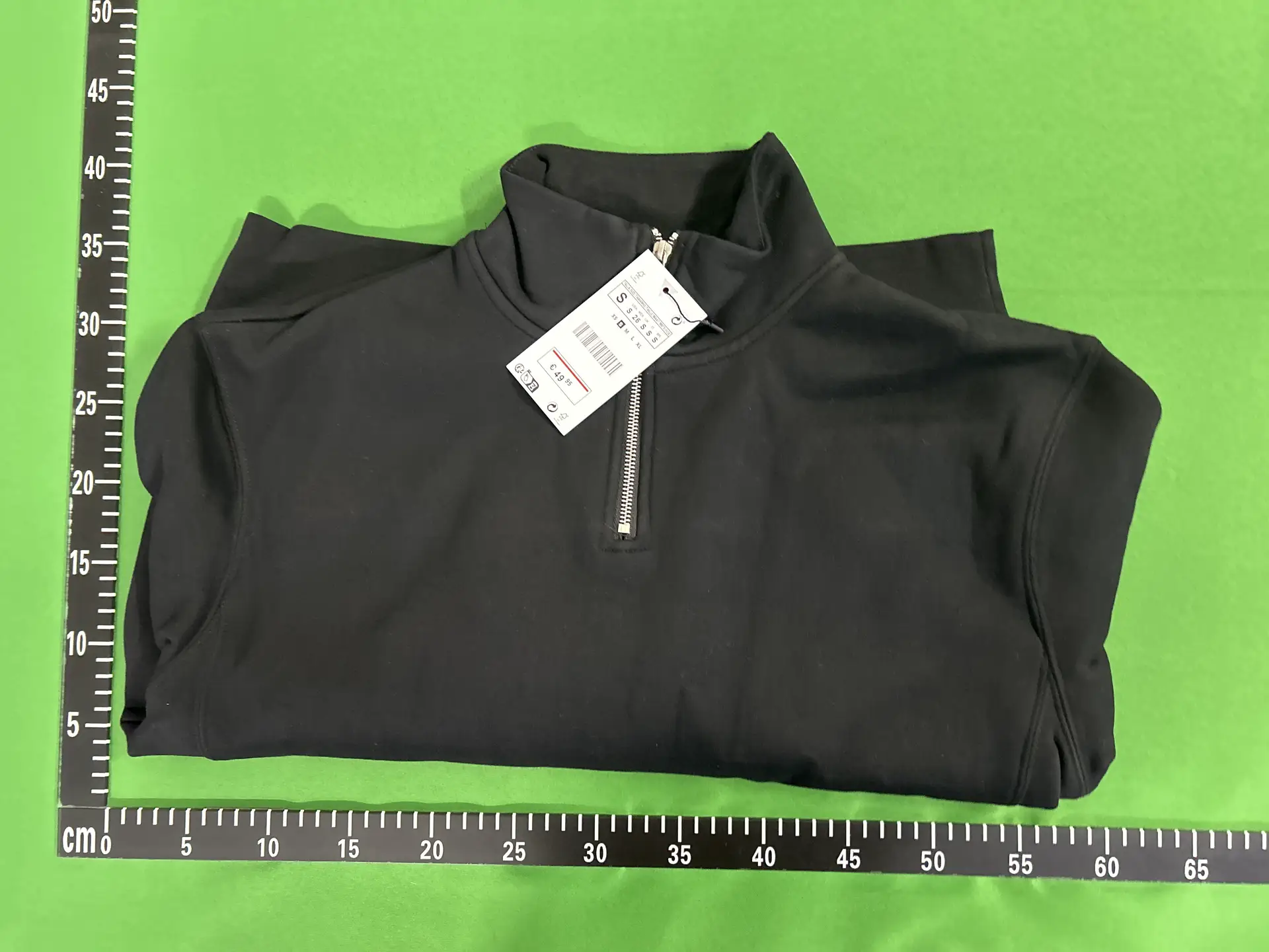 2025 Autumn New Product Men's Stand up Collar Long Sleeve Basic Half Zipper Slim Straight Tube Ribbed Hoodie 0761311