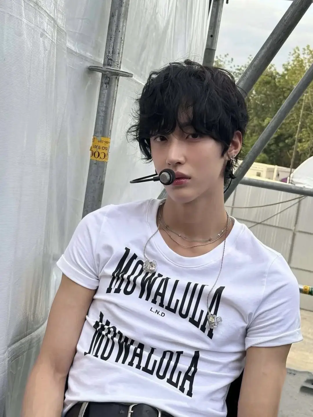 Mowalola 白色Double Sweat T恤修身opium yvl风格视觉系男女同款