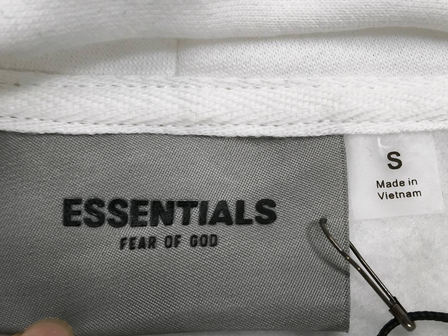 Factory Fear of God Essentials Line with Logo on the Chest, Rubber-Printed Hooded Fog Quality Sweatshirt — QC-foto 2