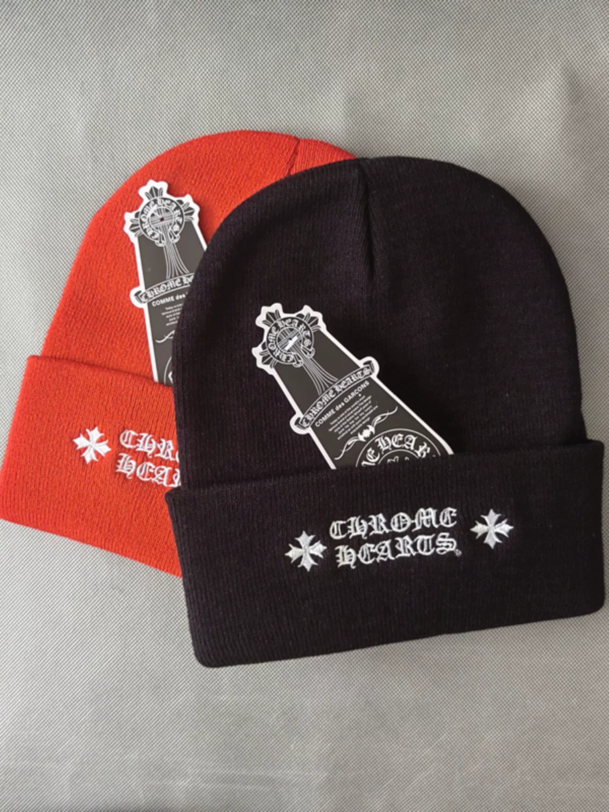 New Autumn and Winter Knit Hat, Cold Weather Hat with Ch Cross Embroidery, Warm Ear-Protecting Beanie for Men and Women, Trendy Letter Design