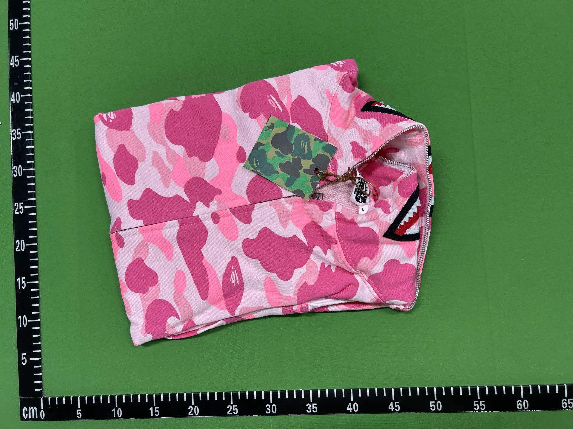 A Bathing Ape Pink Camo Shark Full Zip Hoodie