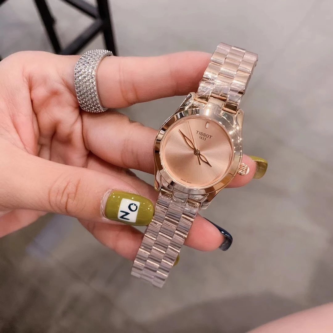 新款天梭手表-Tissot T112海浪系列女士腕表 进口石英机芯 蓝宝石玻璃 女表 好价包邮
