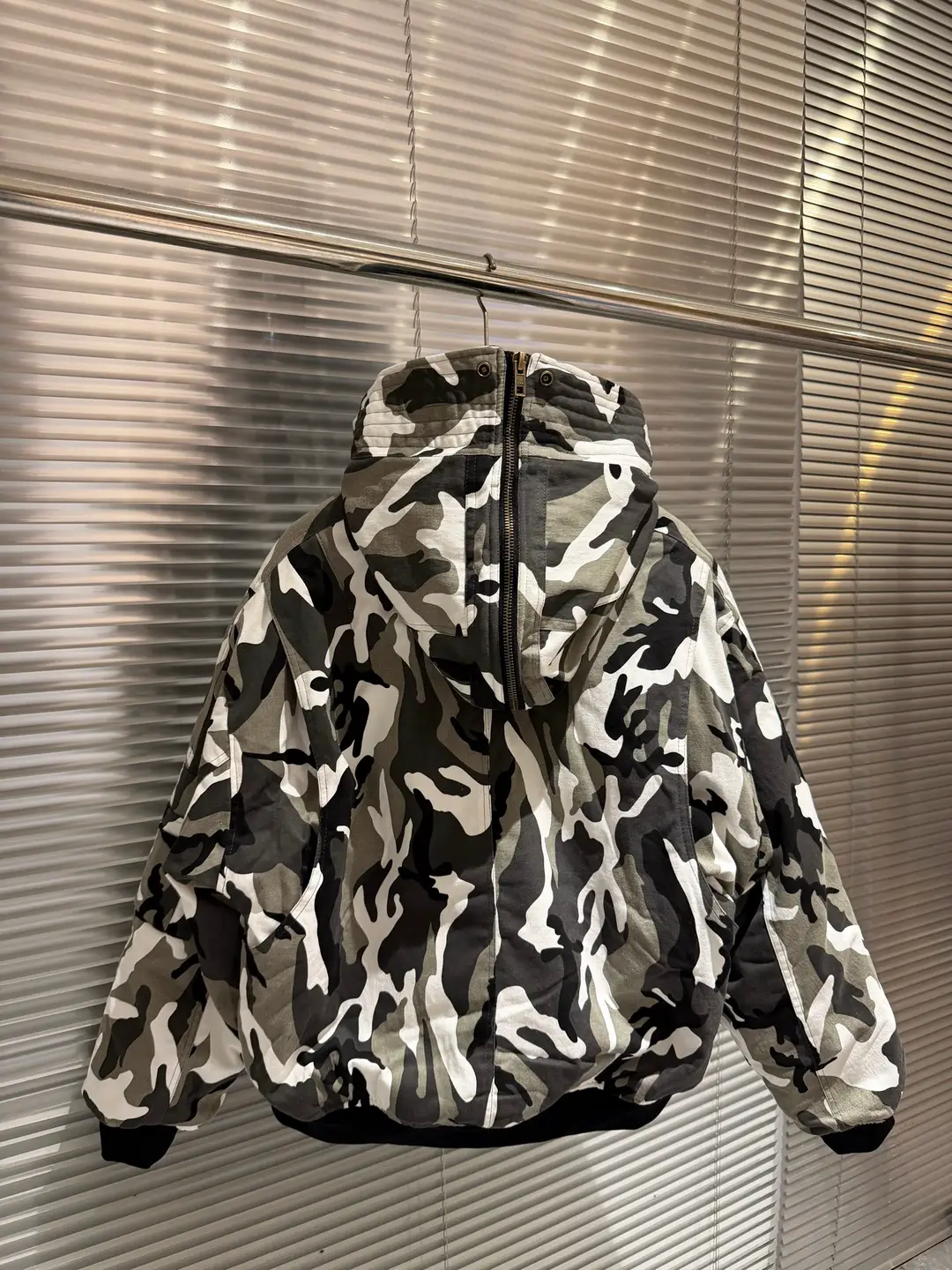 Grailz Project Gr Snow White Camouflage Flight Washed Jacket Loose Casual Trendy Brand Cotton Coat