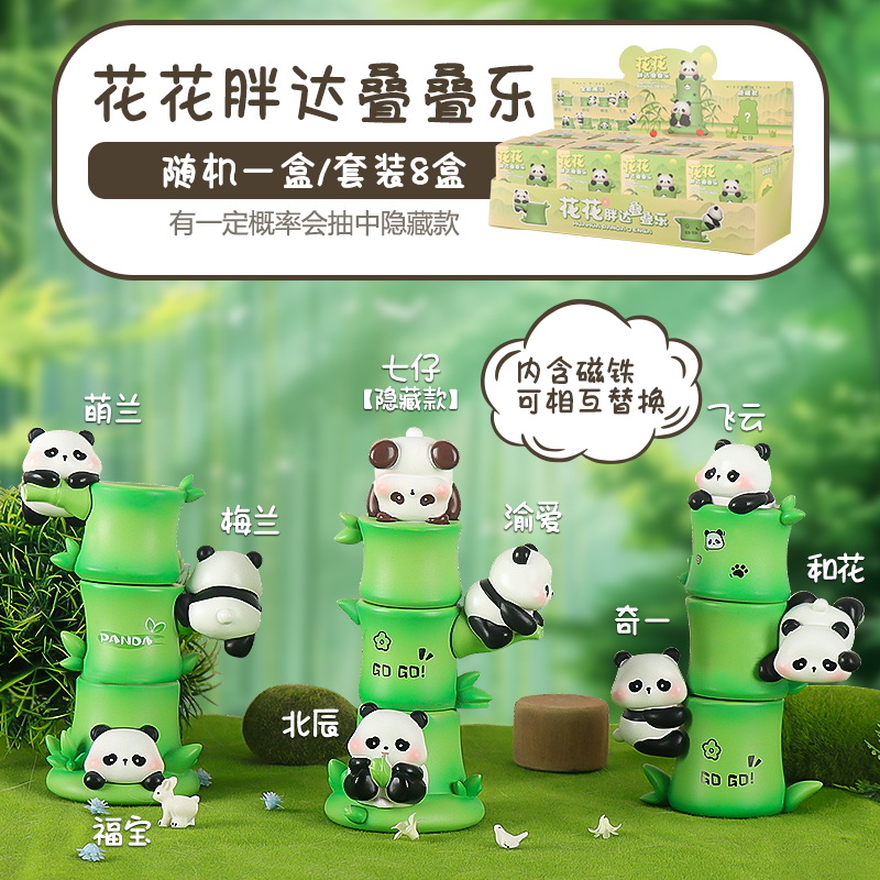 Flower Panda Blind Box Ornaments Original Decompression Doll Flower Flower Home Decorations Panda Peripheral Creative Small Ornaments