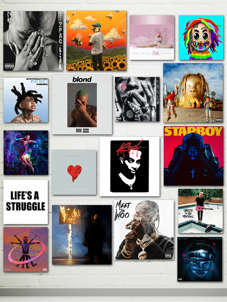 Hip-Hop Rap Album Poster, Bonsai Brother Rapper Sticker, Dreadlock Tattoo Shop Decorative Wall Sticker Hj3 QC photo from TAOBAO on Qualit.ly