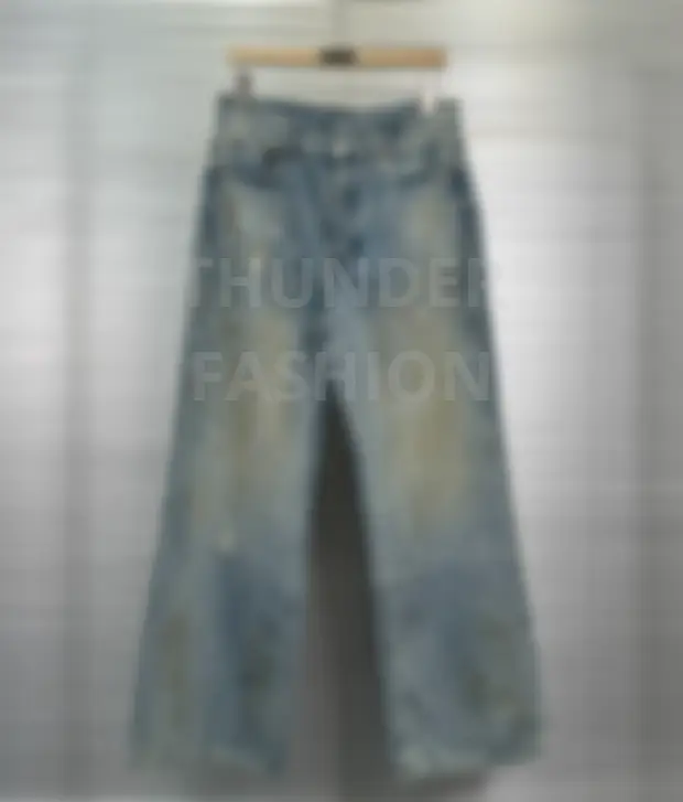 Inkjet Printed Denim Trousers