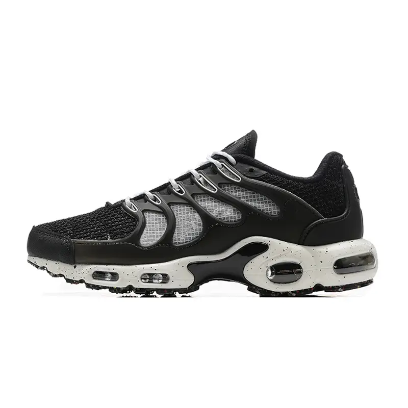 [Xia Yang] shoes men's shoes mesh classic running shoes retro air cushion shoes men's all black comfortable casual sneakers