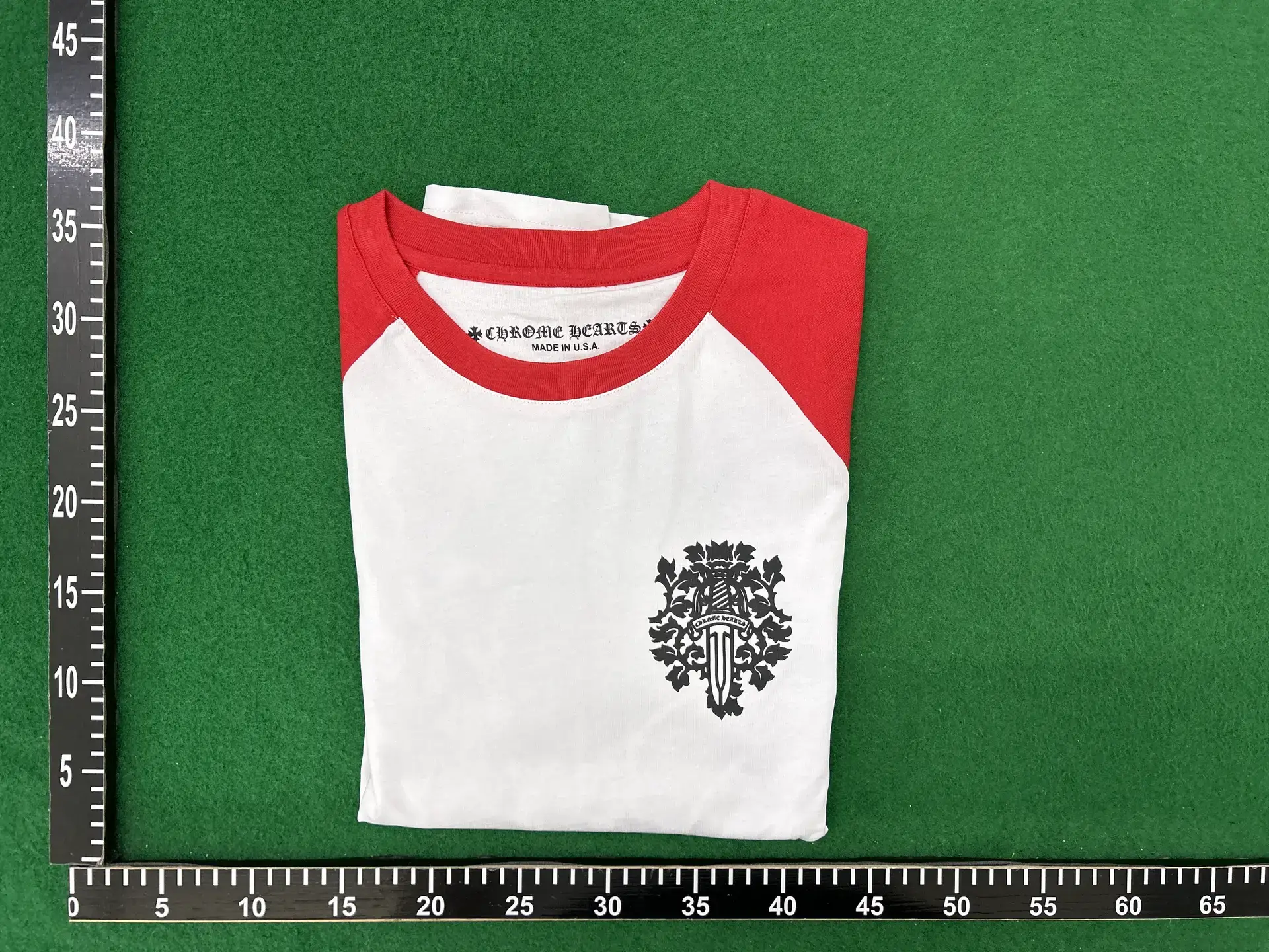 Red, white, and blue unisex shoulder length cow horn sleeves long sleeved T-shirt, loose cotton base shirt, European and American trend, 2023 autumn and winter